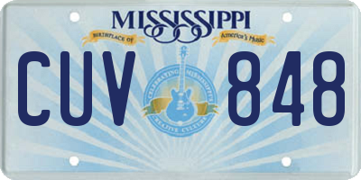 MS license plate CUV848