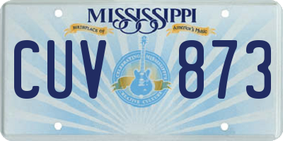 MS license plate CUV873