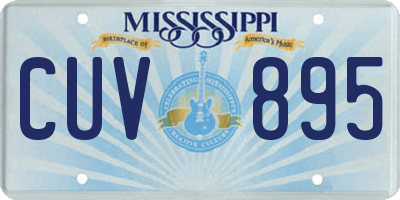 MS license plate CUV895