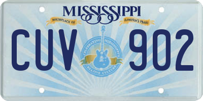 MS license plate CUV902