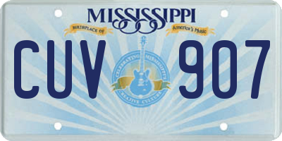 MS license plate CUV907