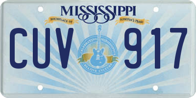 MS license plate CUV917