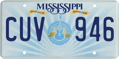 MS license plate CUV946