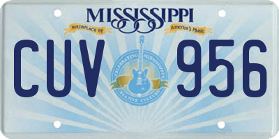 MS license plate CUV956