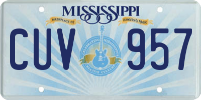 MS license plate CUV957