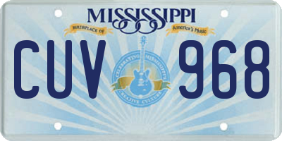 MS license plate CUV968