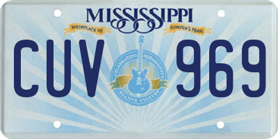 MS license plate CUV969