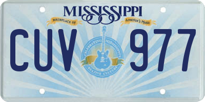 MS license plate CUV977