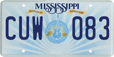 MS license plate CUW083
