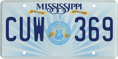 MS license plate CUW369