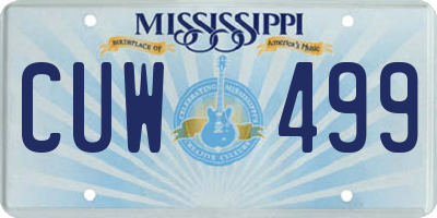MS license plate CUW499