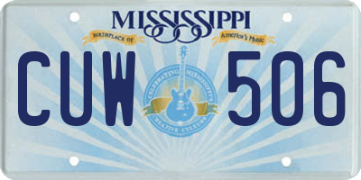 MS license plate CUW506