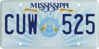 MS license plate CUW525
