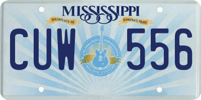 MS license plate CUW556