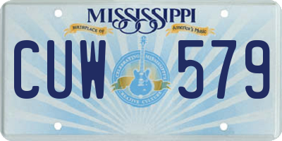 MS license plate CUW579