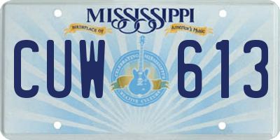 MS license plate CUW613