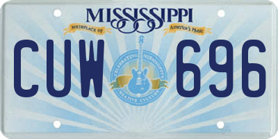 MS license plate CUW696