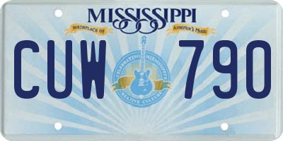 MS license plate CUW790