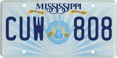 MS license plate CUW808