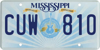 MS license plate CUW810