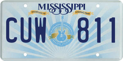MS license plate CUW811
