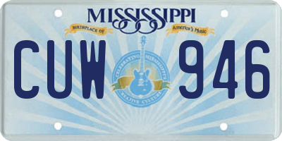 MS license plate CUW946