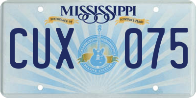 MS license plate CUX075