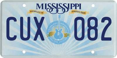 MS license plate CUX082
