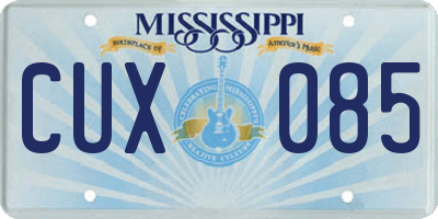 MS license plate CUX085