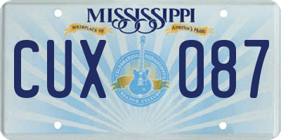 MS license plate CUX087