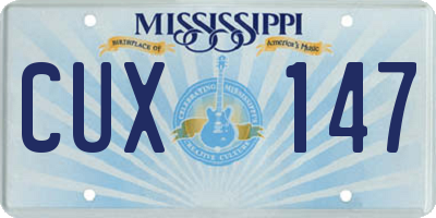 MS license plate CUX147