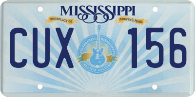 MS license plate CUX156