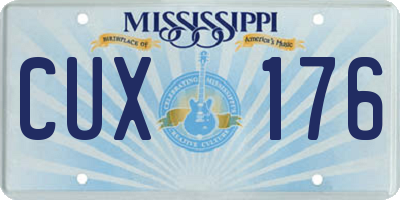 MS license plate CUX176