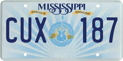 MS license plate CUX187