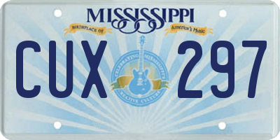 MS license plate CUX297