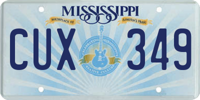 MS license plate CUX349