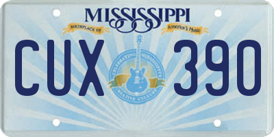 MS license plate CUX390