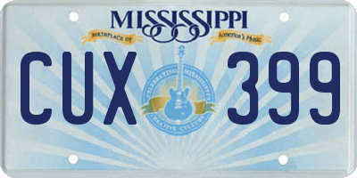 MS license plate CUX399