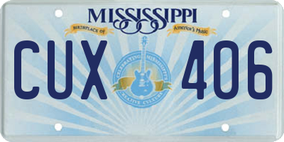 MS license plate CUX406