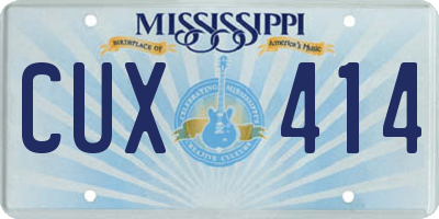 MS license plate CUX414