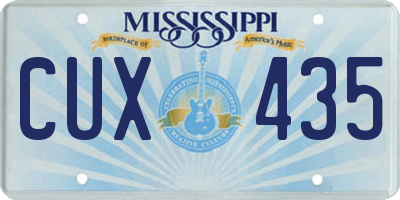 MS license plate CUX435