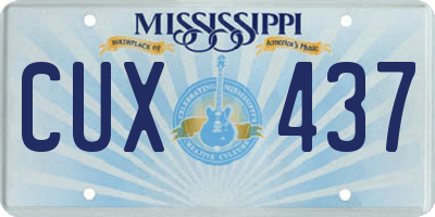 MS license plate CUX437