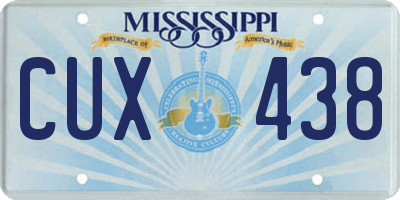 MS license plate CUX438