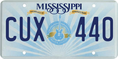 MS license plate CUX440