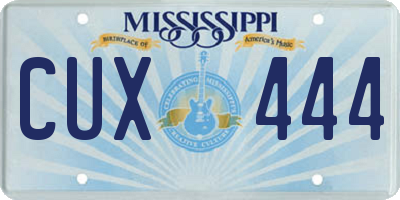 MS license plate CUX444