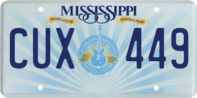 MS license plate CUX449