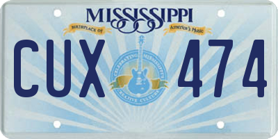MS license plate CUX474