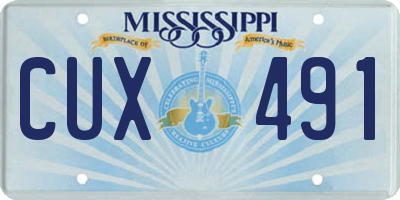 MS license plate CUX491