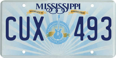 MS license plate CUX493