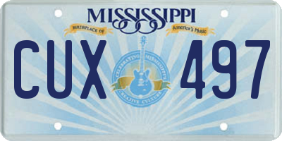MS license plate CUX497